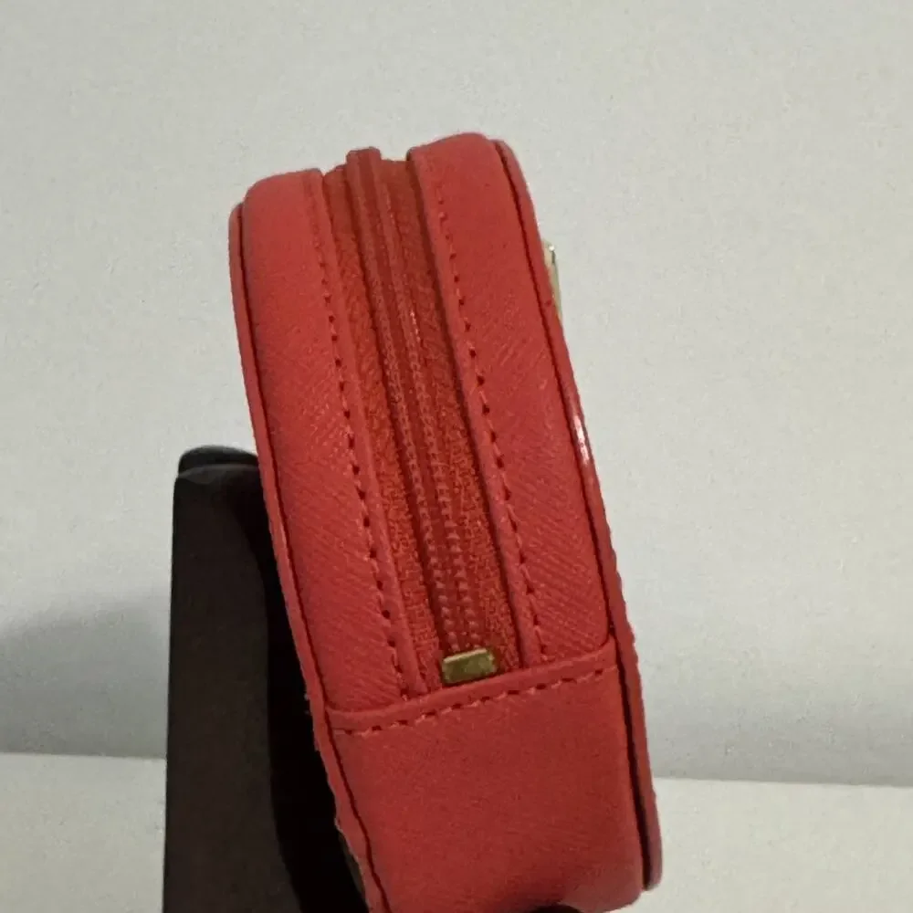 KATE SPADE Flamingo Pink Zip-Around Animal Print Coin Wallet